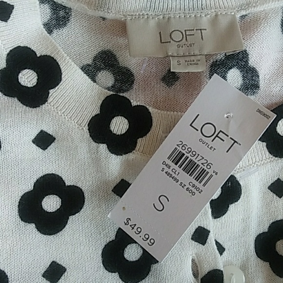 Stylish LOFT BUTTON DOWN SWEATER NWT - Picture 2 of 2